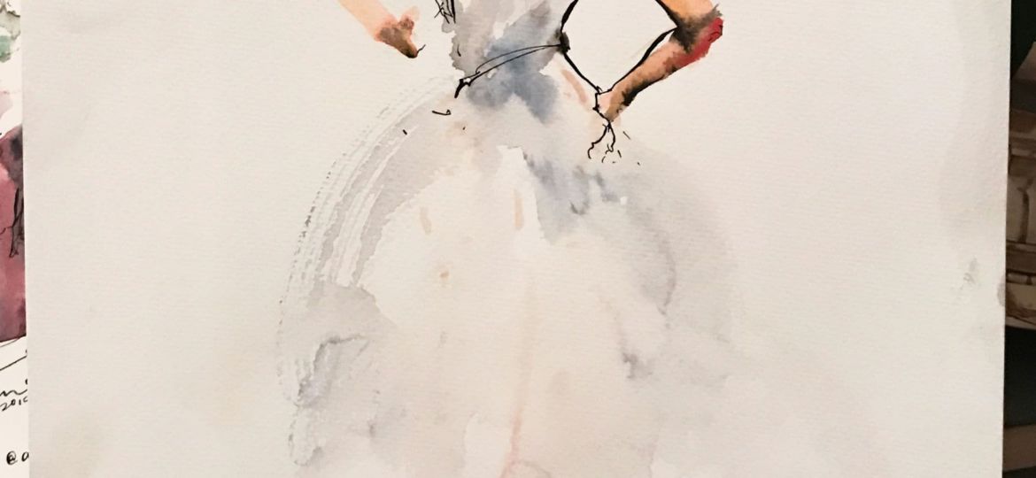 live-wedding-illustration-artist-bride-portrait-watercolour-painting